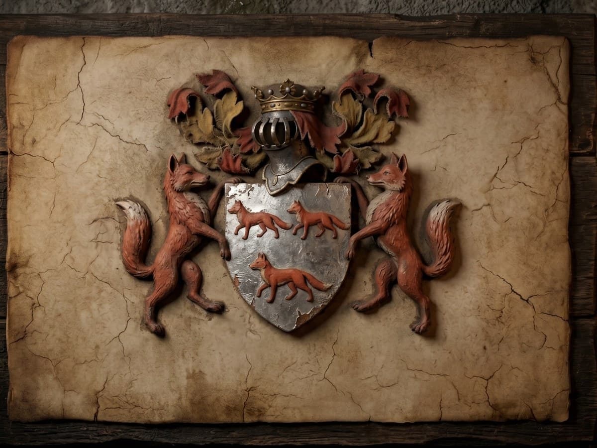 Armoiries des seigneurs marquis de la Goupillère surmontées d'une couronne de marquis
