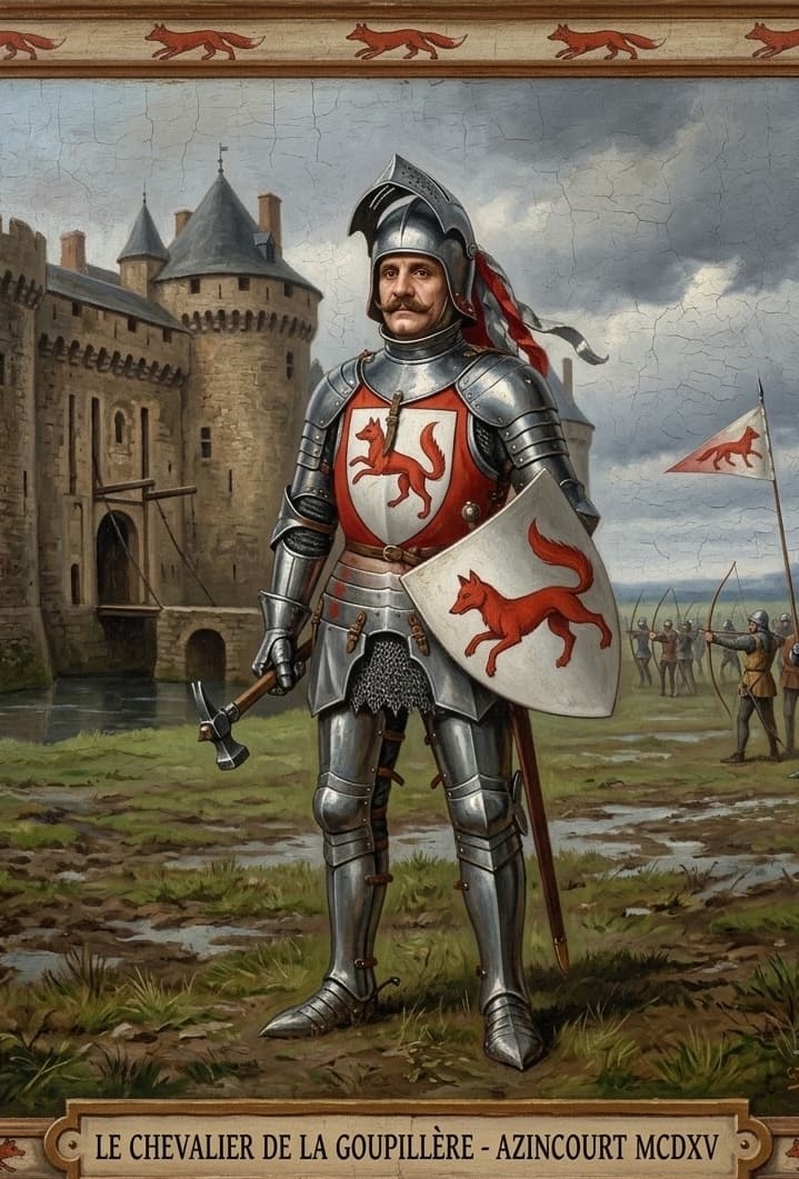 Chevalier sur le chemin des armées lors de la Guerre de Cent Ans